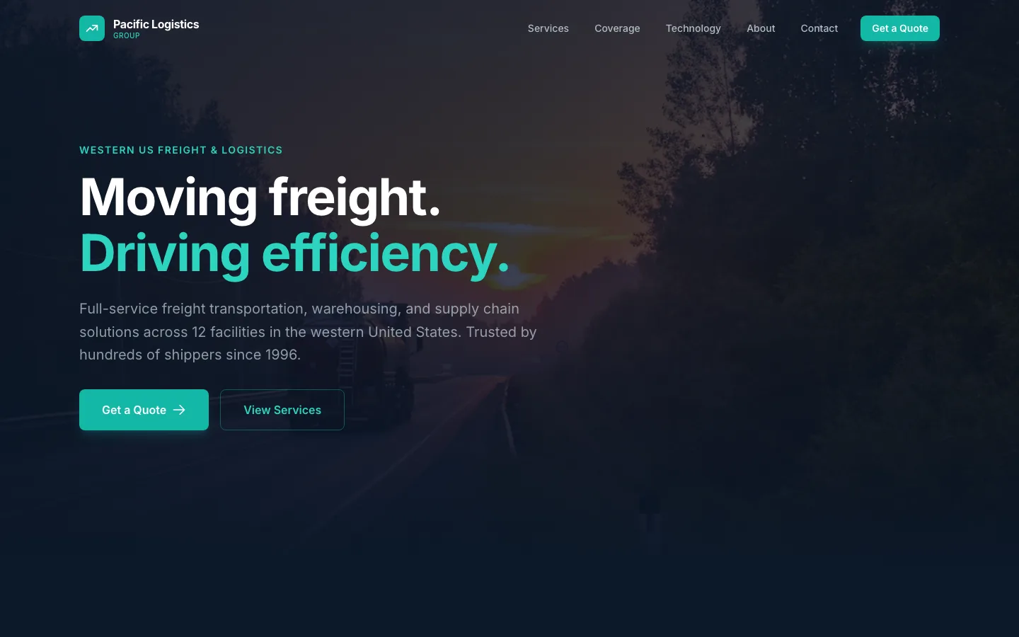 Pacific Logistics Group screenshot